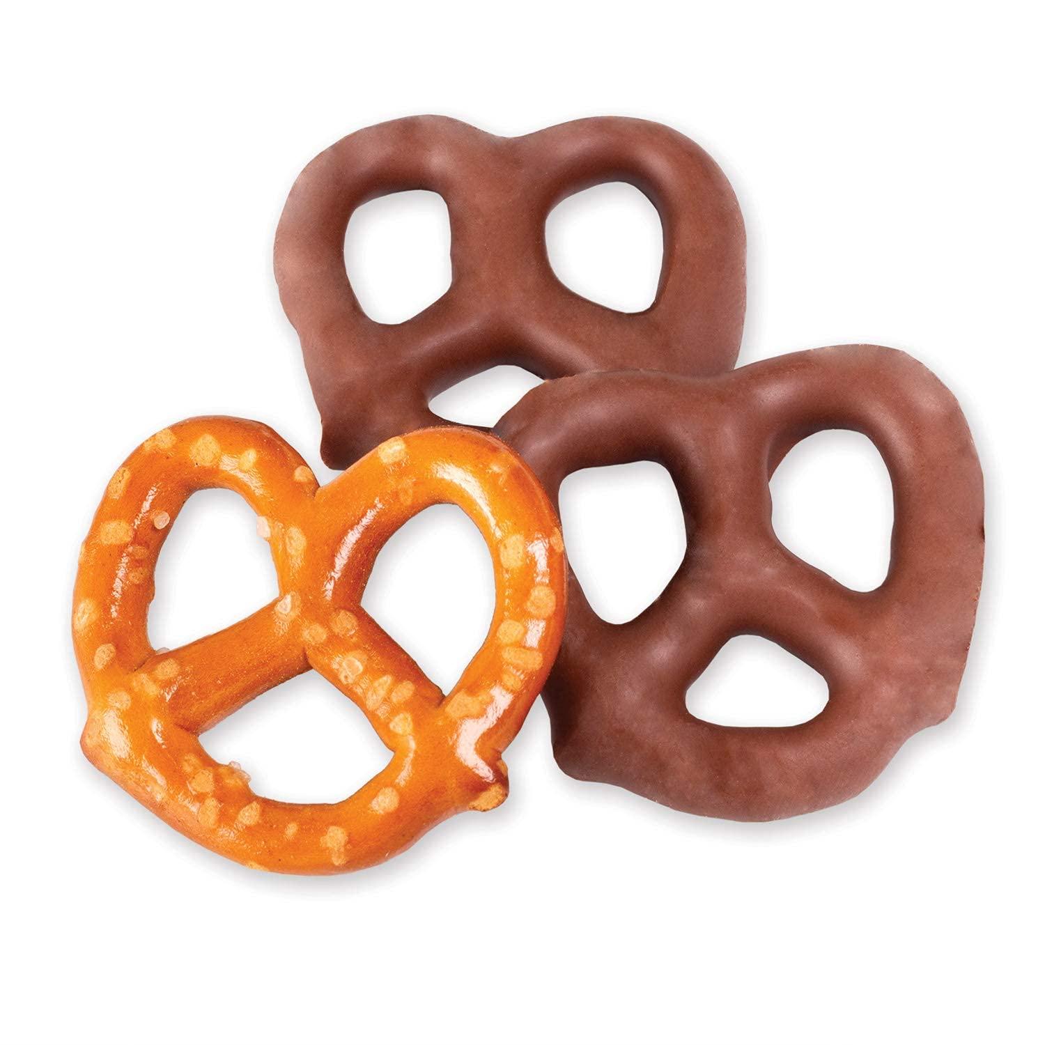 LaetaFood Milk Chocolate Covered Pretzels, Salted Pretzels in Smooth