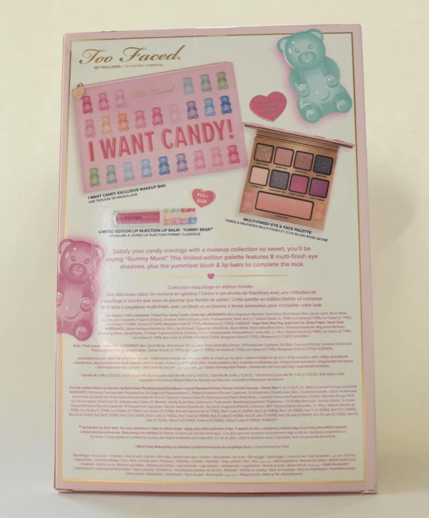 Too Faced Yummy Gummy Makeup Set Face and Eye Palette and Lip