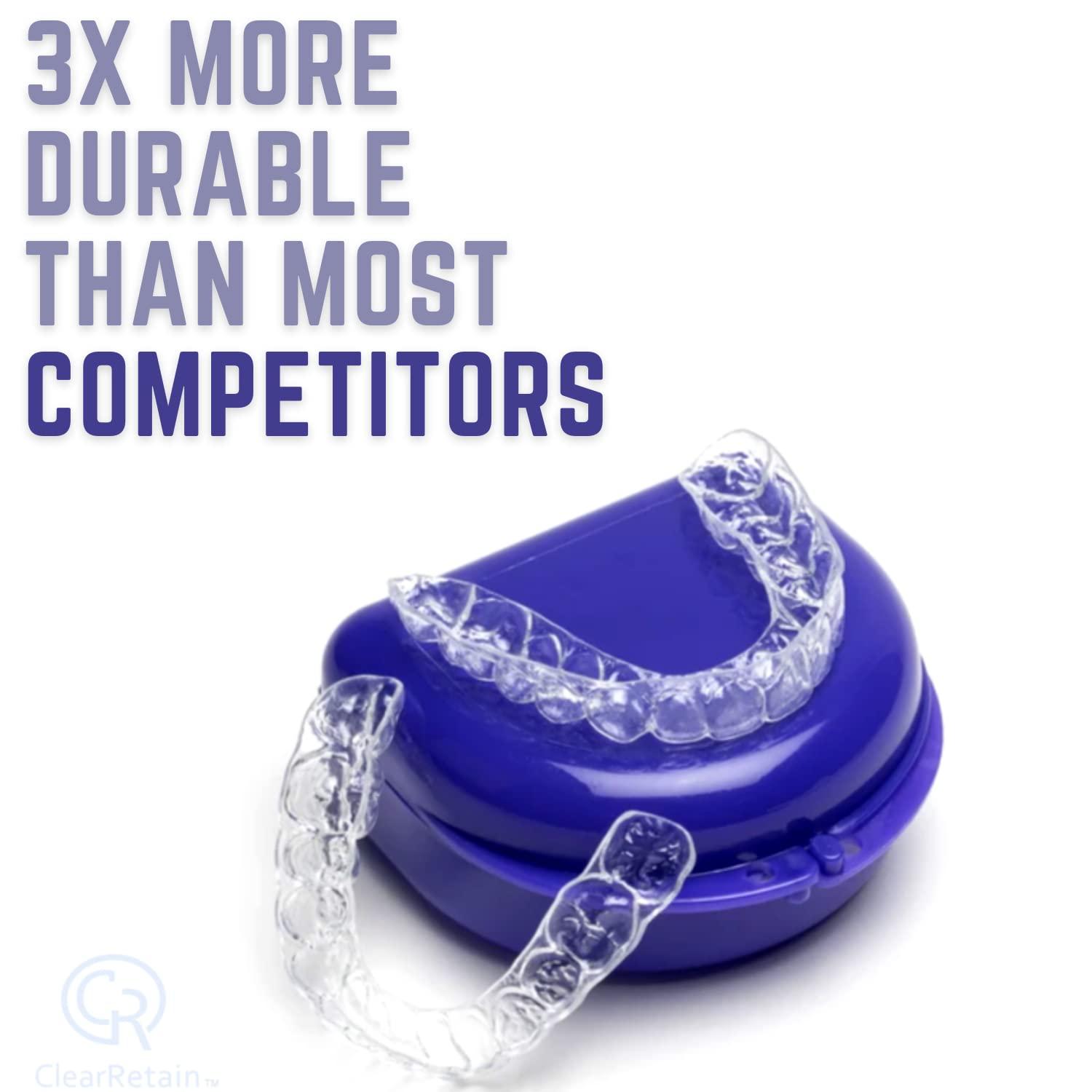 ClearRetain Orthodontic Retainers for Upper and Lower Teeth Prevent