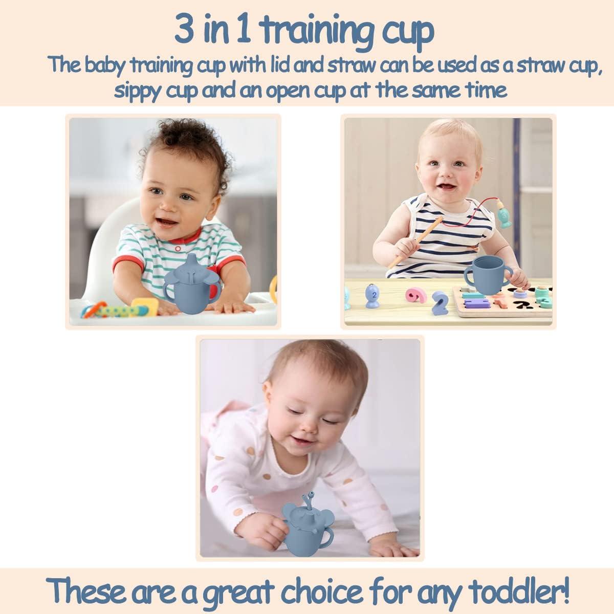 UpwardBaby Silicone Cups 2 pc Set - Transition Baby Open Cup from bottle +  Easy Grip Toddler cups sp…See more UpwardBaby Silicone Cups 2 pc Set 