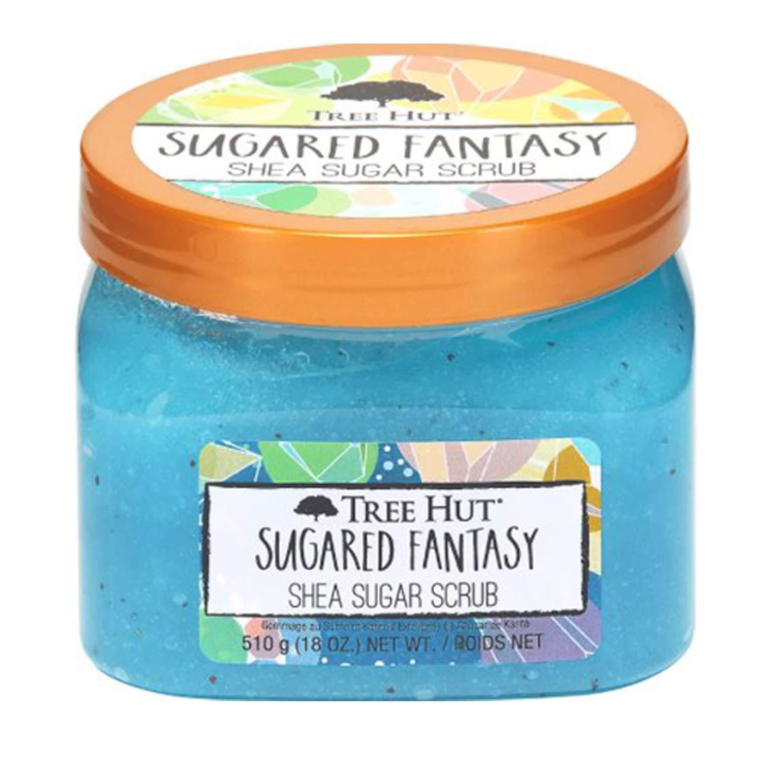 TREE HUT Sugared Fantasy Shea Sugar Scrub 18 Oz Formulated With Real Sugar  Certified Shea Butter And Blueberry Extract Exfoliating Body Scrub That  Leaves Skin Feeling Soft Smooth (Sugared Fantasy)