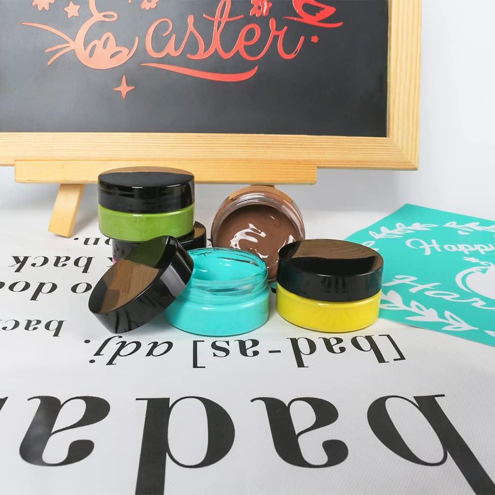 Longan Craft Chalk Paste Paint Set 12 Colors Paste with 4 Squeegees 5