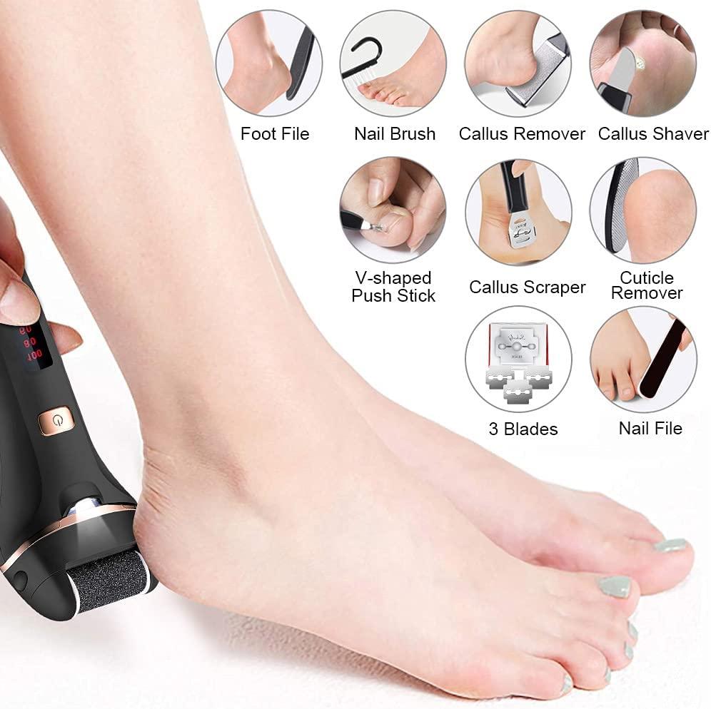 Electric Foot Grinder with Roller Head Battery Powered Portable