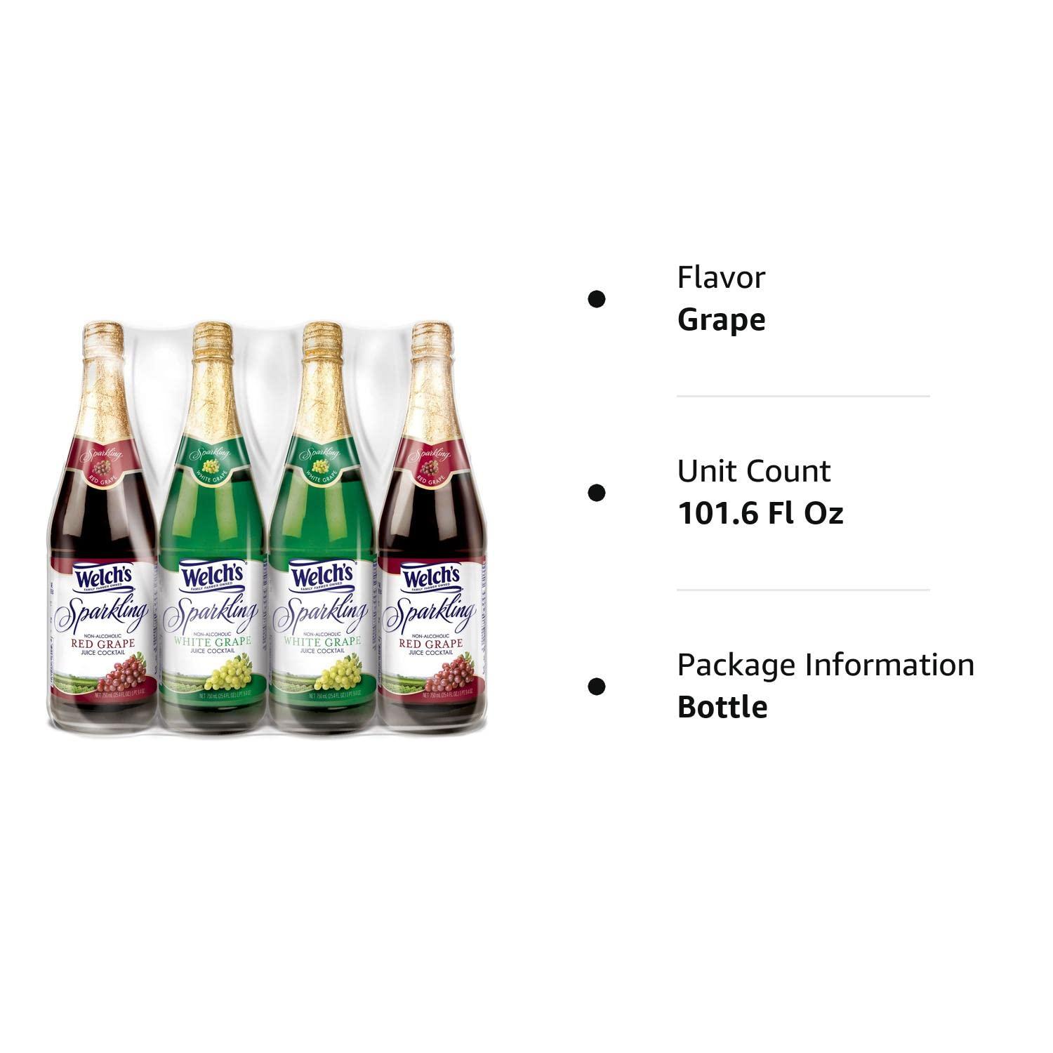 Welch's Sparkling Juice Cocktail Variety Pack 750ml (4 ct.)