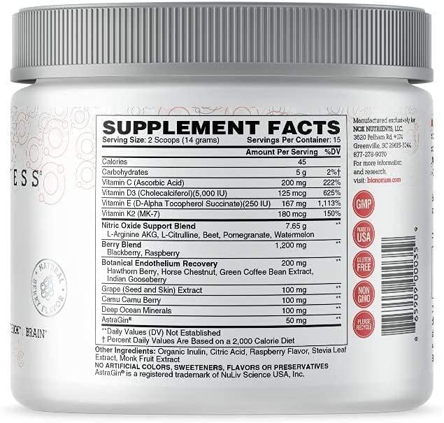 Bionox Nitric Oxide Supplement Beet Powder with L Arginine, L
