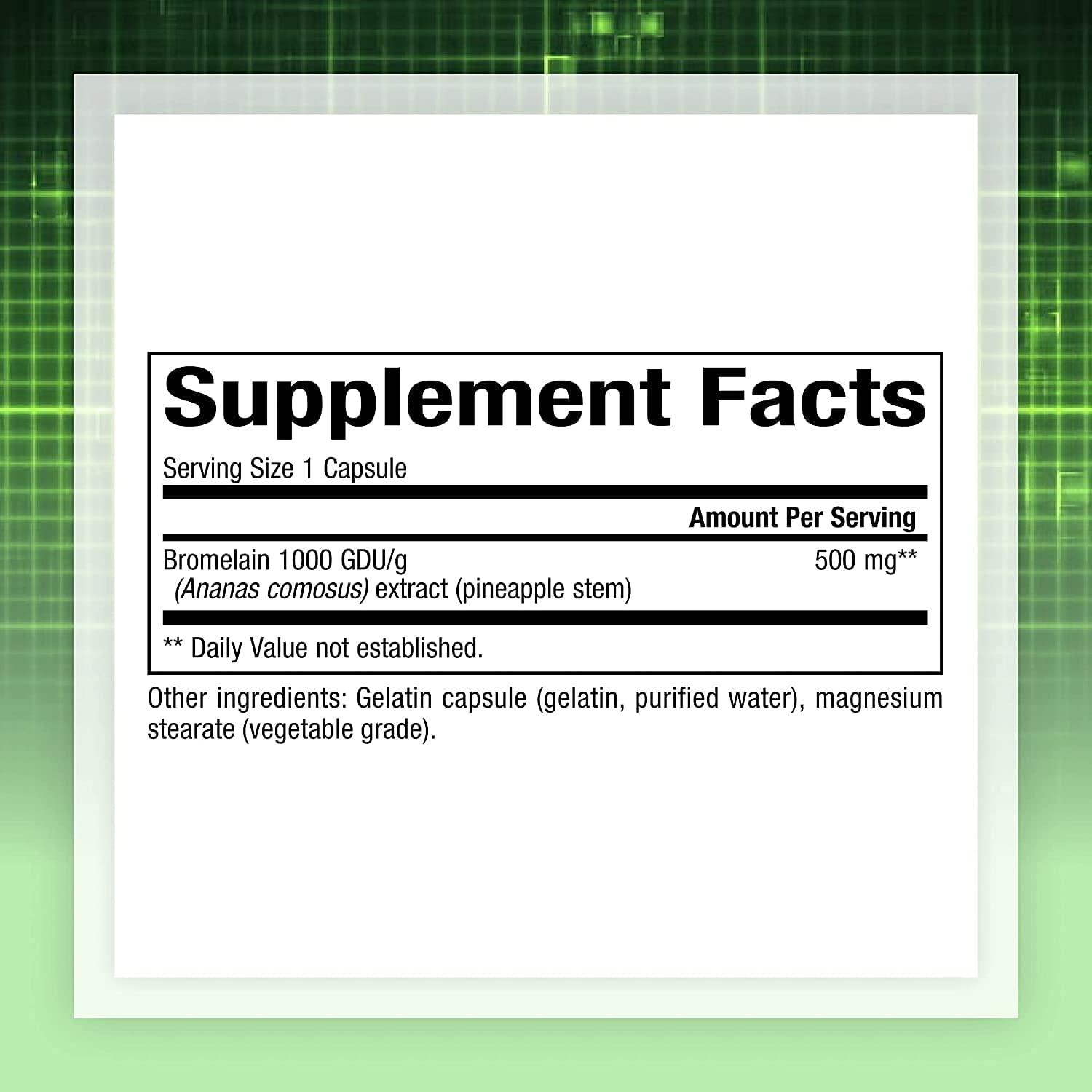 Natural Factors Bromelain 500 mg 180 Capsules