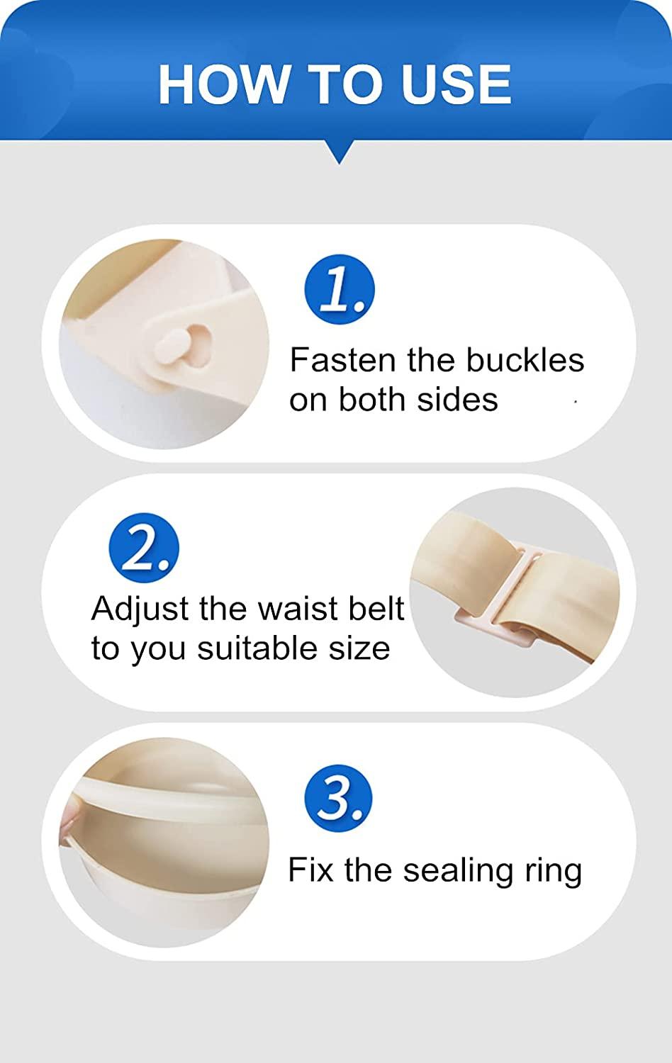 Waterproof Stoma Ostomy Bath Cover with Adjustable Belt Bath Assist