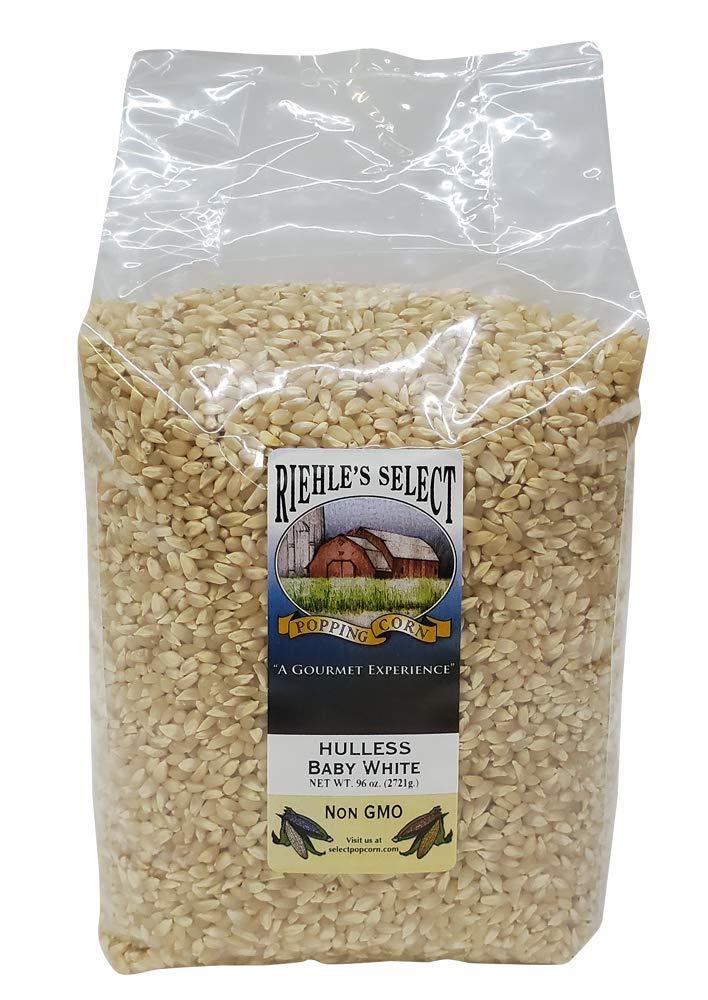 Riehle's Select Popping Corn Hulless Baby White Whole Grain Popcorn