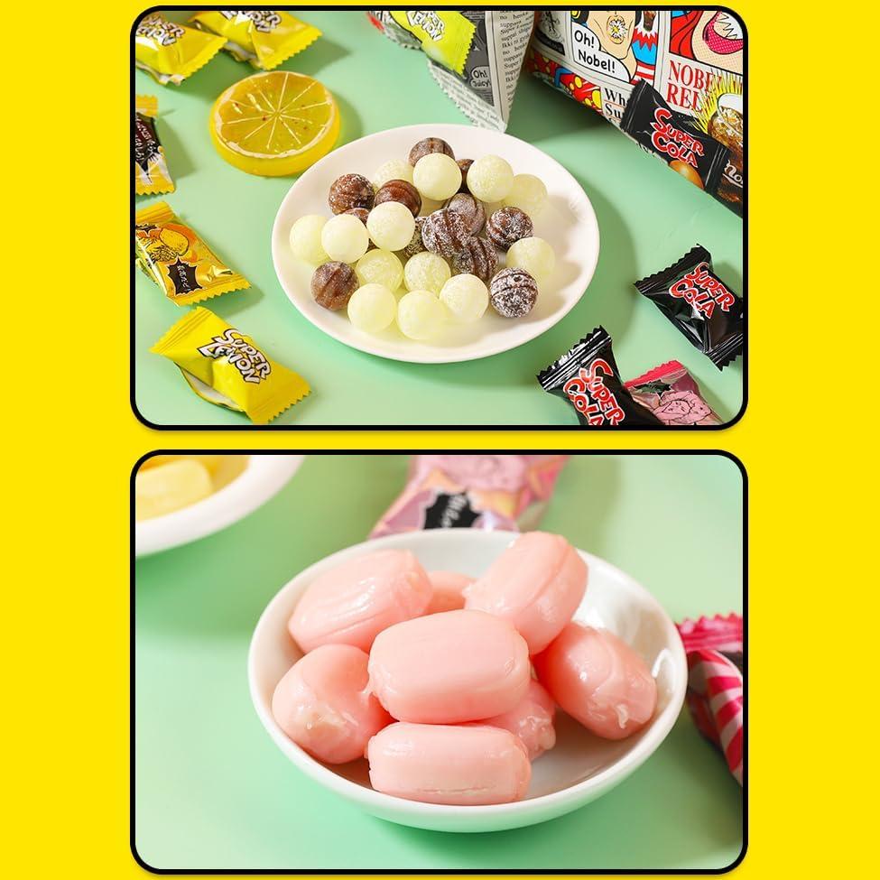 Nobel Japanese Candy Nostalgic Super Sour Lemon Hard Candy Chewy
