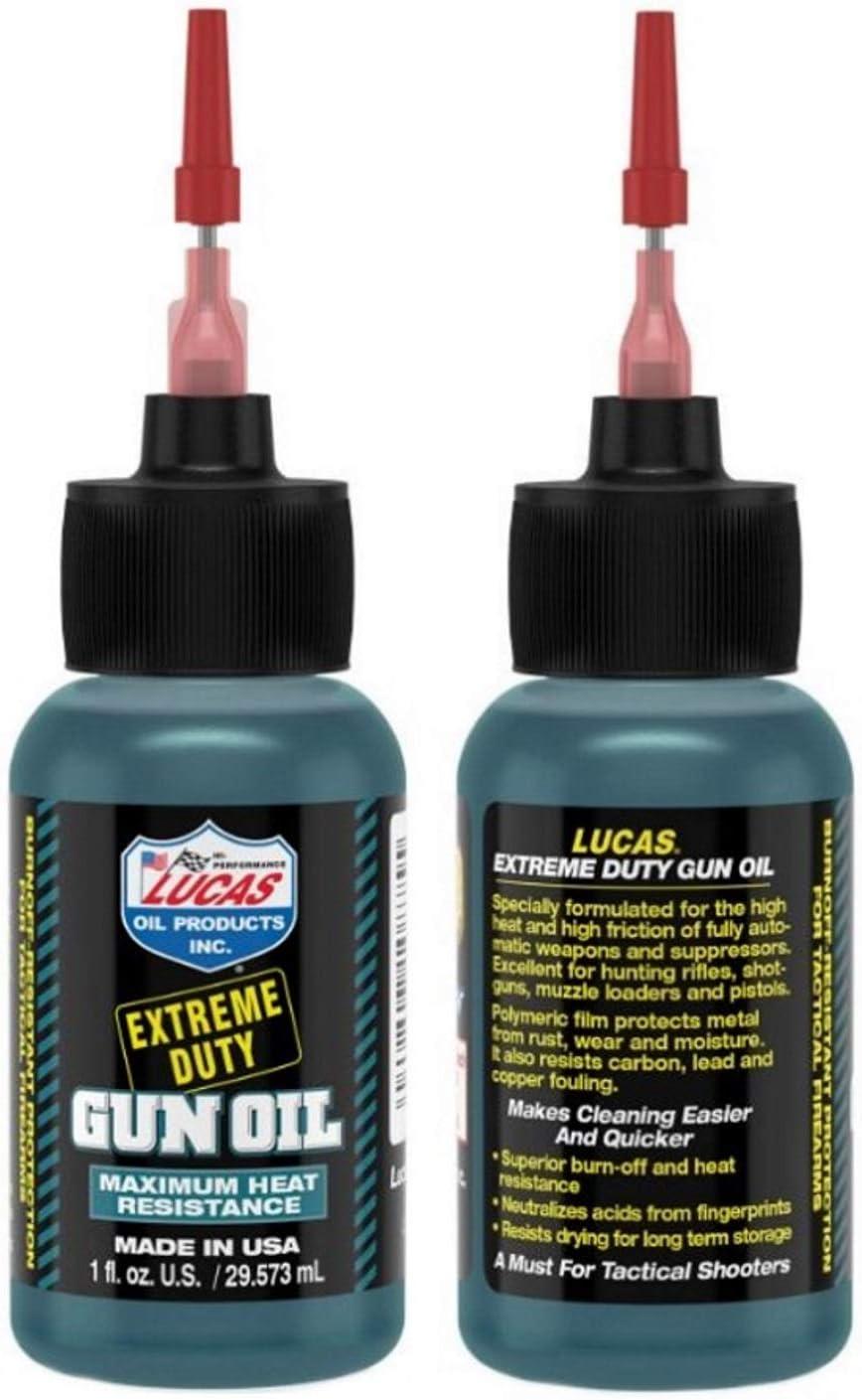 LUCAS 1oz Extreme Duty Gun Oil (2) Needle Oiler 10875 & (1) Grease Tube  10889 – Tacos Y Mas