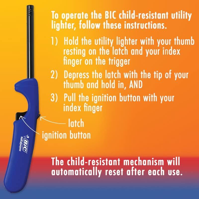 BIC MultiPurpose Classic and Flex Wand Candle Lighters, Assorted Colors, Reliable and Safe, For