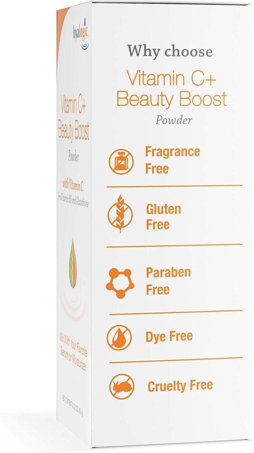 Hyalogic Vitamin C Powder - Beauty Boost for Skin - ProVitamin B5 &  Glutathione - 6g (.21oz) - 60 Uses | Buy Now with Express International  Delivery