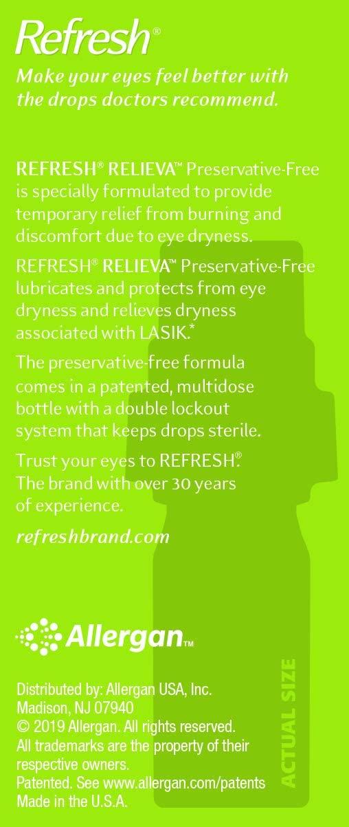 Refresh Relieva PreservativeFree Lubricant Eye Drops 0.33 Fl Oz Pack