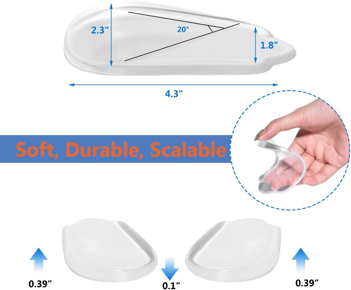 Silicone Medial & Lateral Heel Wedge Insoles Correct Supination & Pronation, Alleviate Knock
