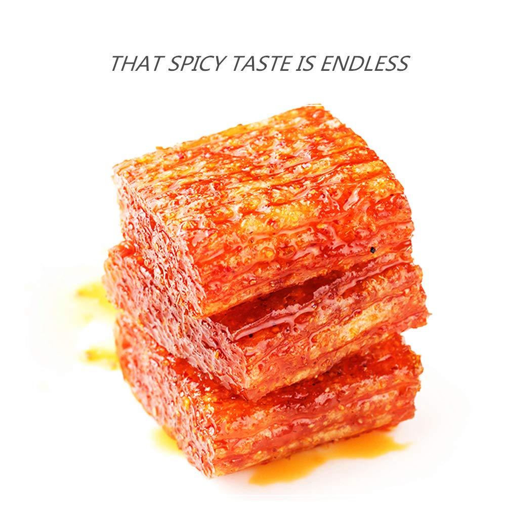 Spicy Strip Konjac Flour Snack Latiao Piece 250g Vegan, Keto, Low