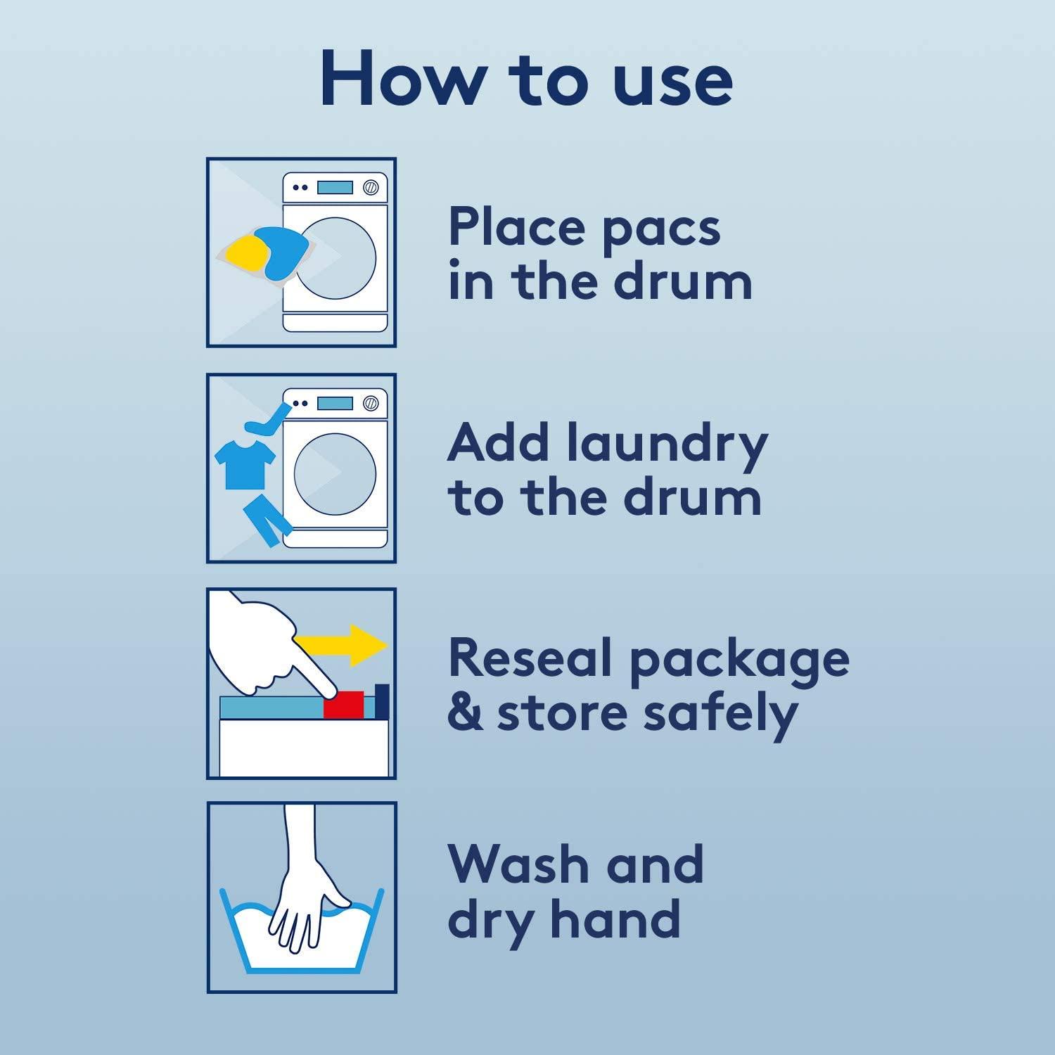 Woolite Clean Care Pacs Laundry Detergent 30 Count, for Standard and