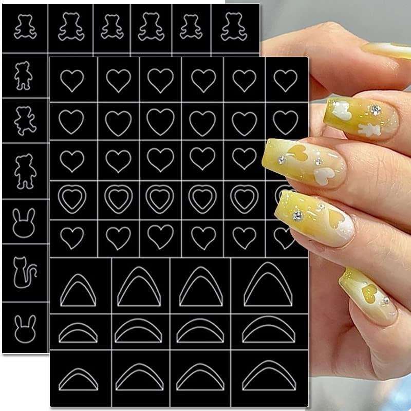 Buy Dornail 6 Sheets Airbrush Stencils Nail Stickers Butterfly