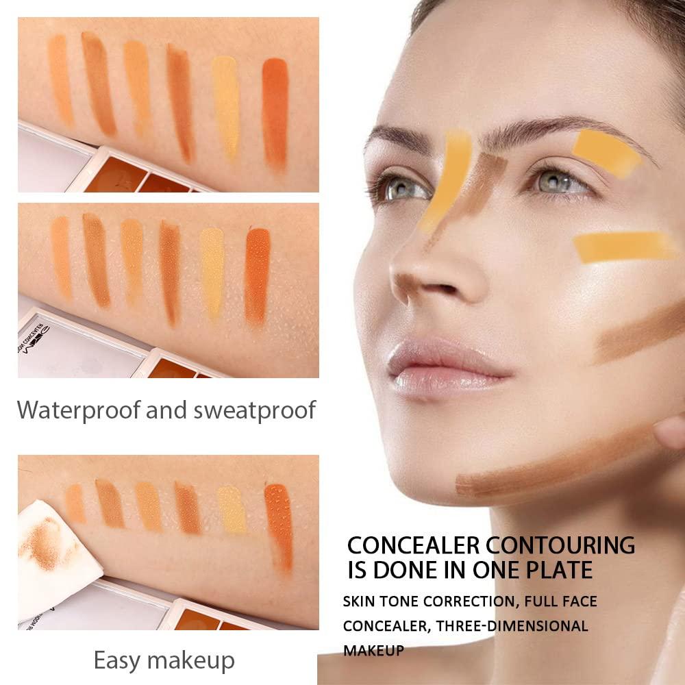 Waterproof Color Corrector Palette for Dark Circles, Red Marks & Scars