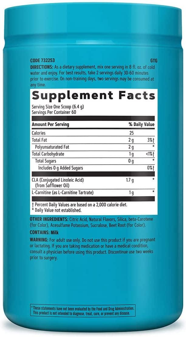 GNC Total Lean CLA + Carnitine Orange Sorbet (60 Servings) Body Composition Improvement and
