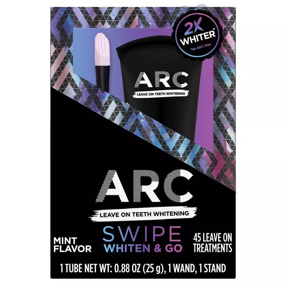 ARC Leave on Teeth Whitening, 45 Treatments, 1 Wand and 1 Stand, Mint