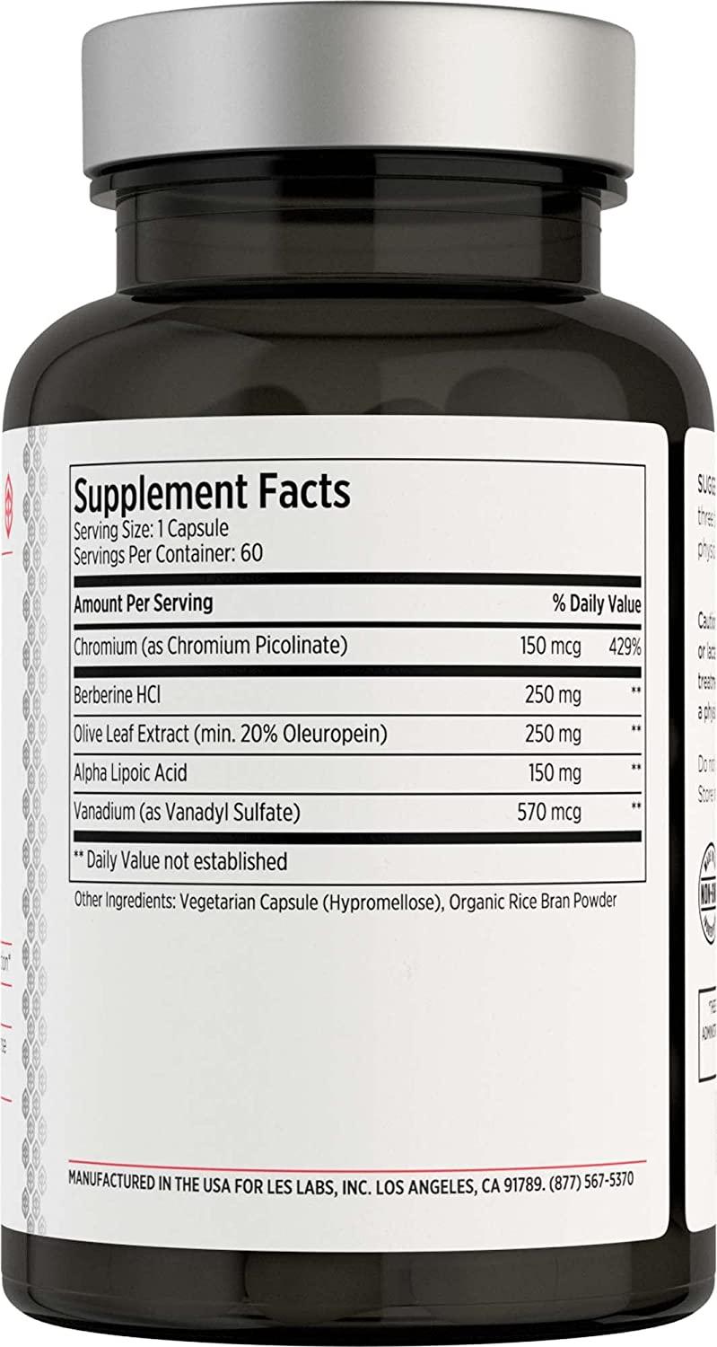 LES Labs Insulin Health Metabolic Support with Berberine, Chromium
