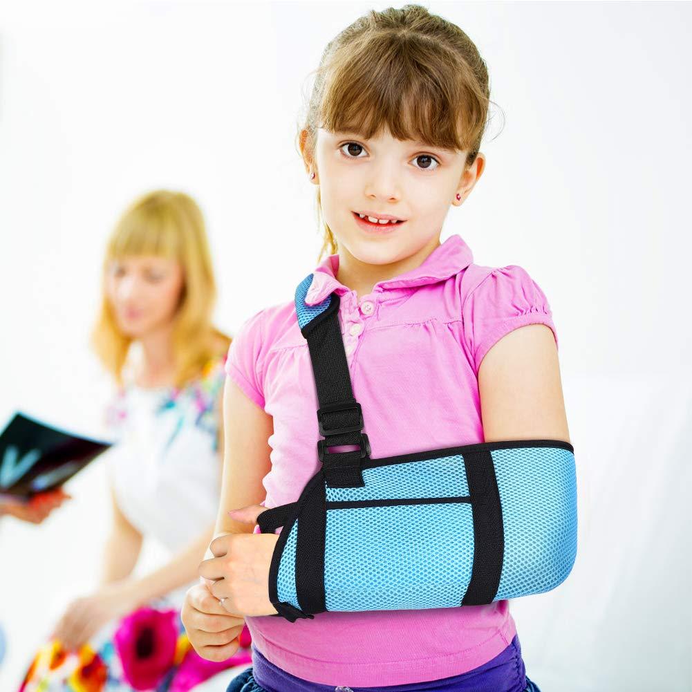 Arm Sling for Kids, Medical Child Arm Sling with Waist Strap, Padded