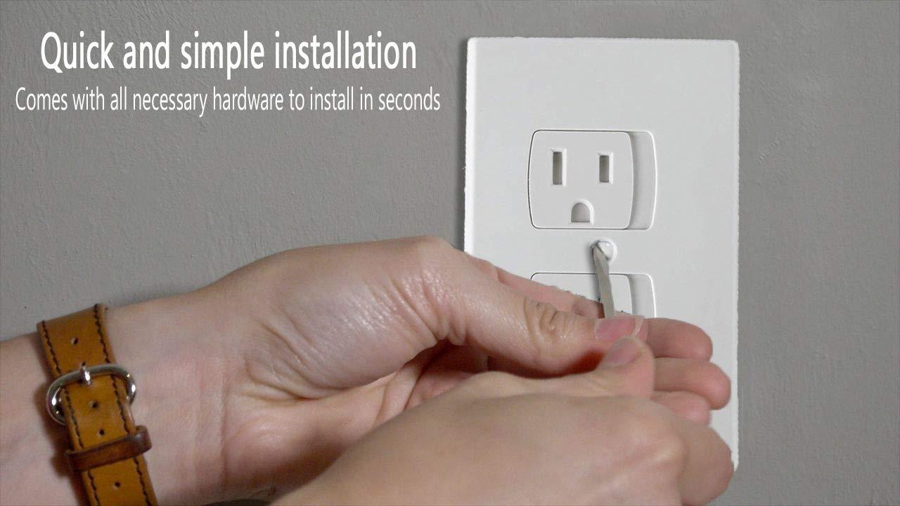 8 Pack Upgraded Self Closing Electrical Outlet Covers Baby proofing
