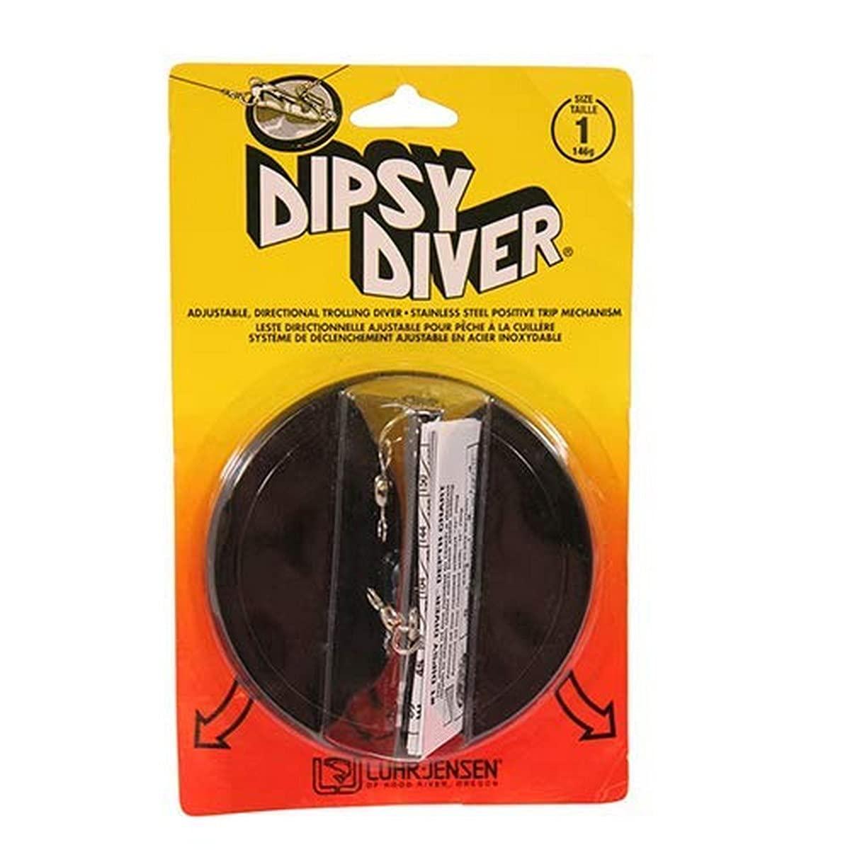 Luhr Jensen 1 Dipsy Diver, Black/Black Bottom (5560-001-0084)