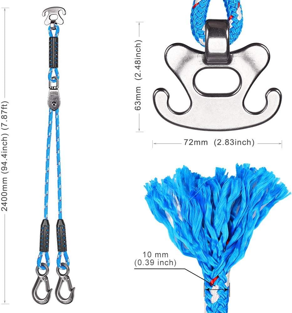 BeneLabel Heavy Duty Boat Tow Harness, 3 Permanent Antirust Stainless Steel Connector Boat Tow