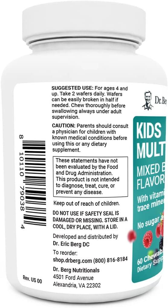 Dr. Berg Kids Chewable Multivitamins (NOT Sweetened w/Sugar) Daily