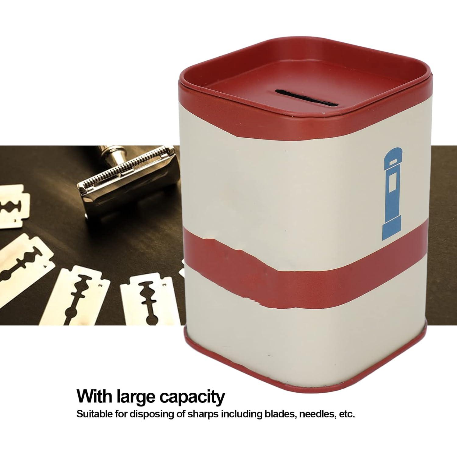 Razor Blade Disposal Case - Large Red Storage Box for Safe Waste Blades ...
