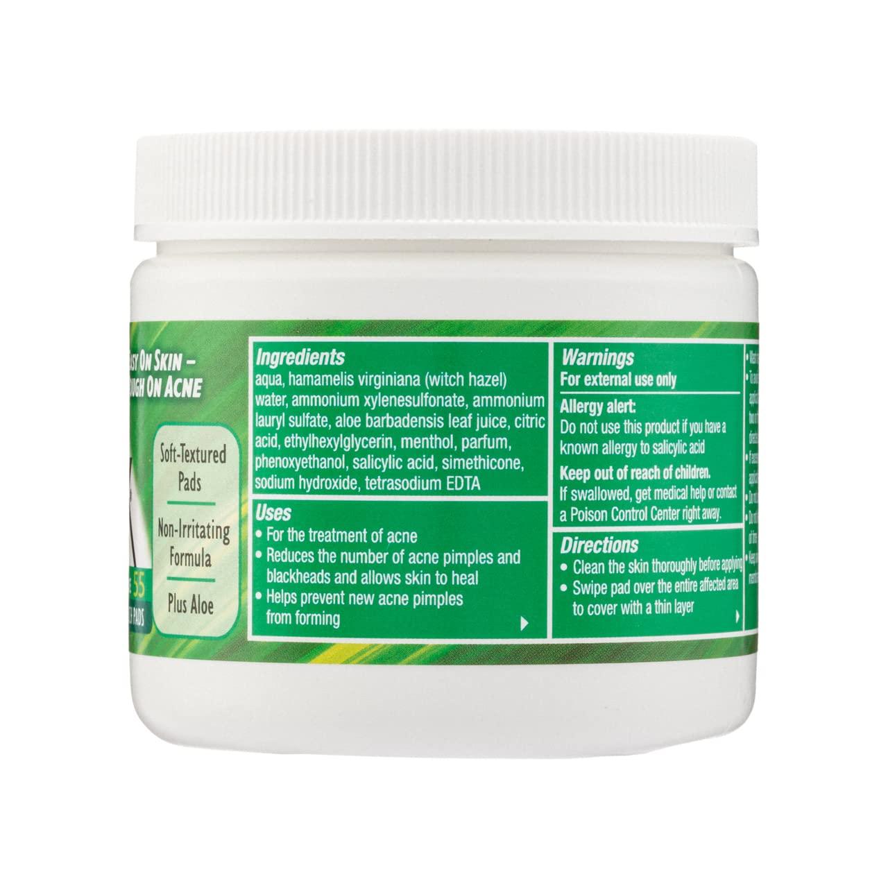 Stridex Daily Care Acne Pads with Aloe for Sensitive Skin 55 ct