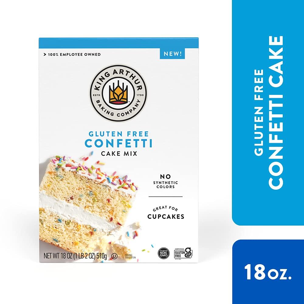 King Arthur Confetti Cake Mix, Gluten Free, 18 Oz 18oz, singlepack