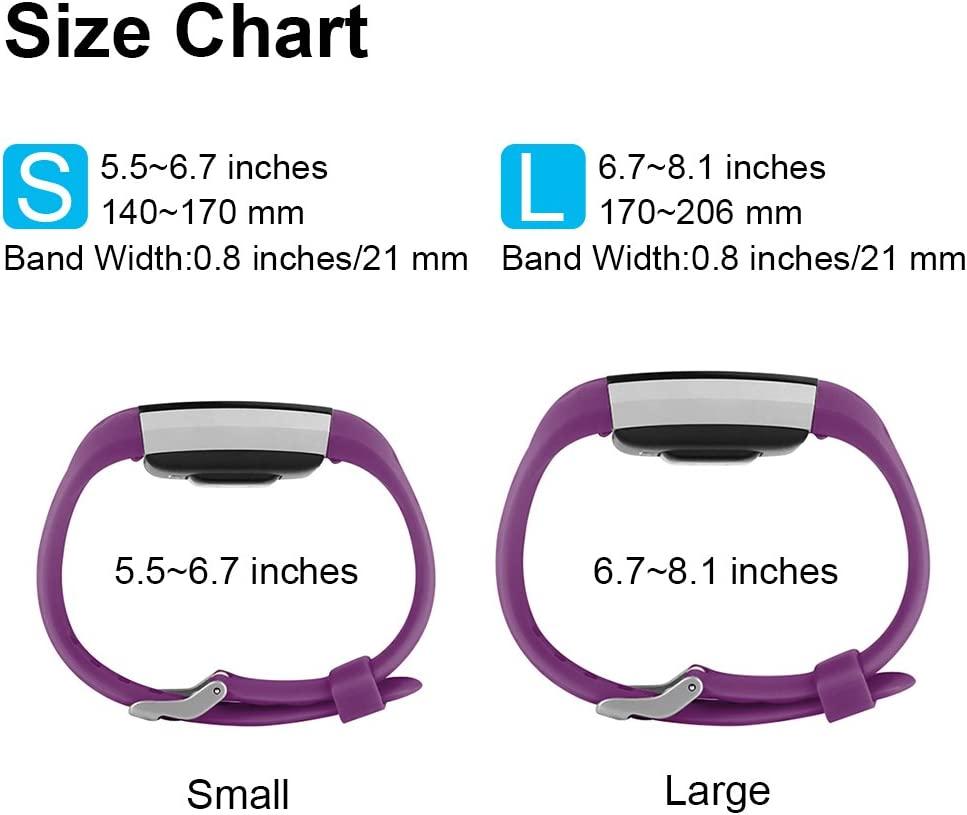 Subjektiv kommando insekt 3 Pack Sport Bands Compatible with Fitbit Charge 2 Bands Women Men,  Adjustable Replacement Strap Wristbands for Fitbit Charge 2 HR Small Large ( Small, Black/Purple/Navy Blue) Small Black/Purple/Navy Blue