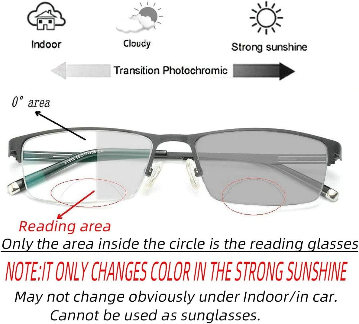 Photochromic Reading Glasses Men Women Presbyopia Eyeglasses