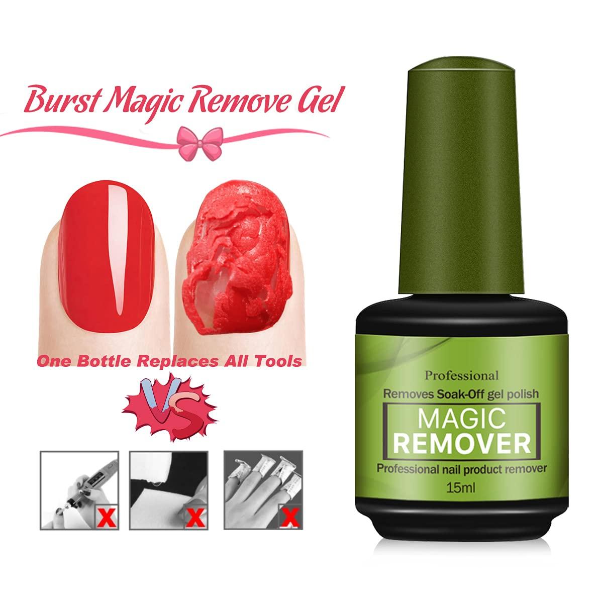 2 Pack Nail Polish Remover Set Soak Off Magic Remover Gel Nail Polish  Remover Quickly Easily Remove Gel Polish in 3-5min(Green)