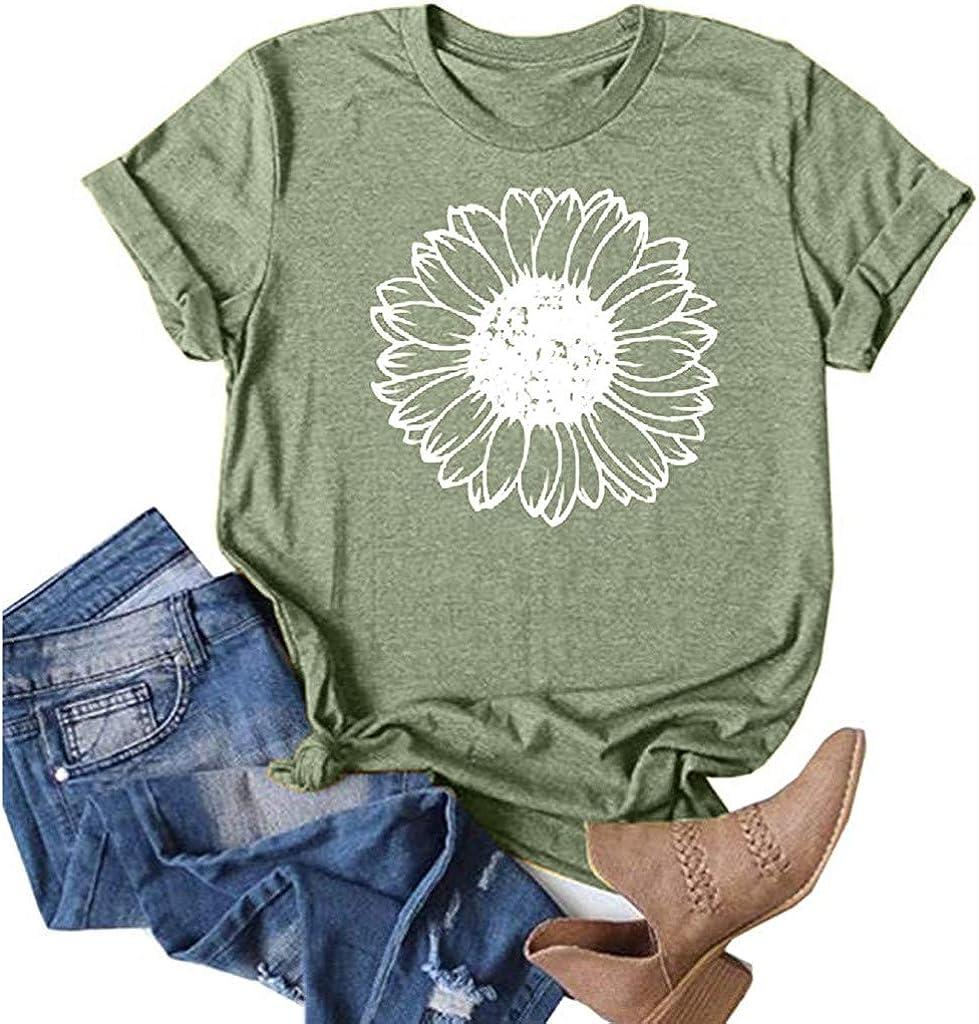  Women Summer Loose Tops Casual Vintage Graphic Cute Tees  Mother's Day Short Sleeves Round-Neck Tunic Tie-Dye T-Shirt : Sports &  Outdoors