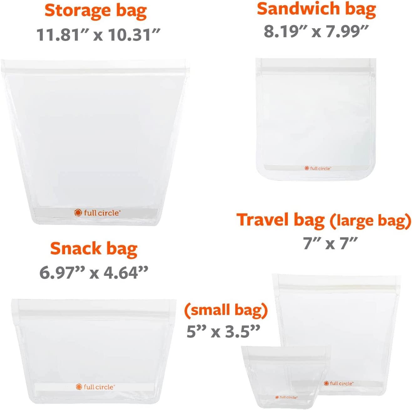 Full Circle Ziptuck Travel Bags, Reusable