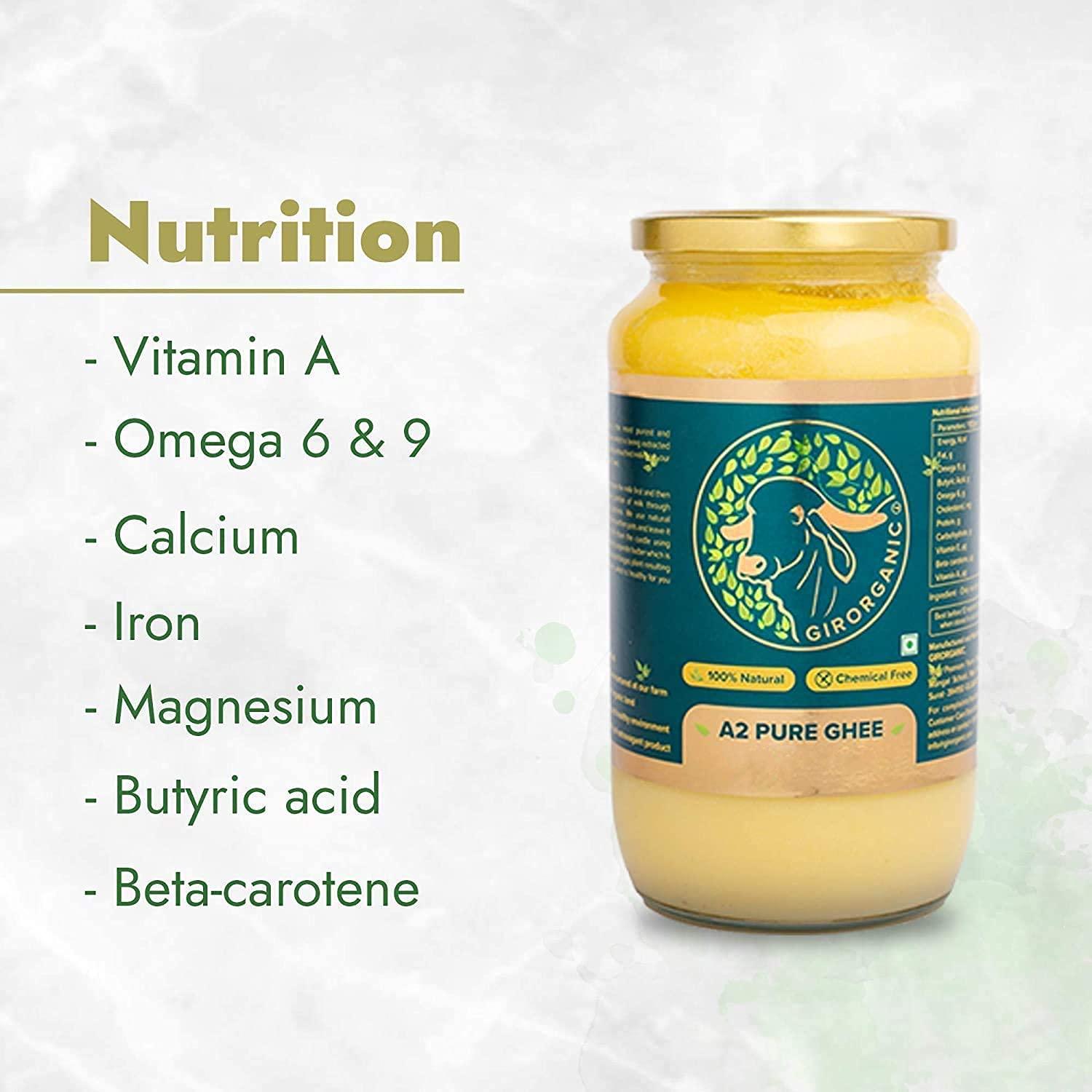 Organic Grass Fed A2 Ghee Clarified Butter from Unsalted