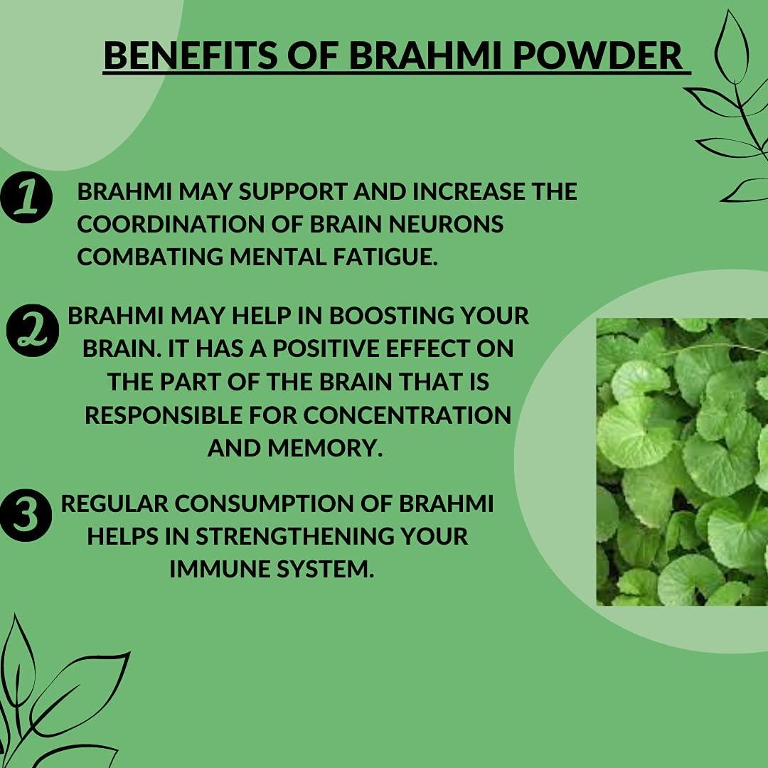 USDA Organic Brahmi Powder (Bacopa Monnieri) - 227 g 8 OZ 12 lb Enhances  Learning Capacity Promotes Hair Growth