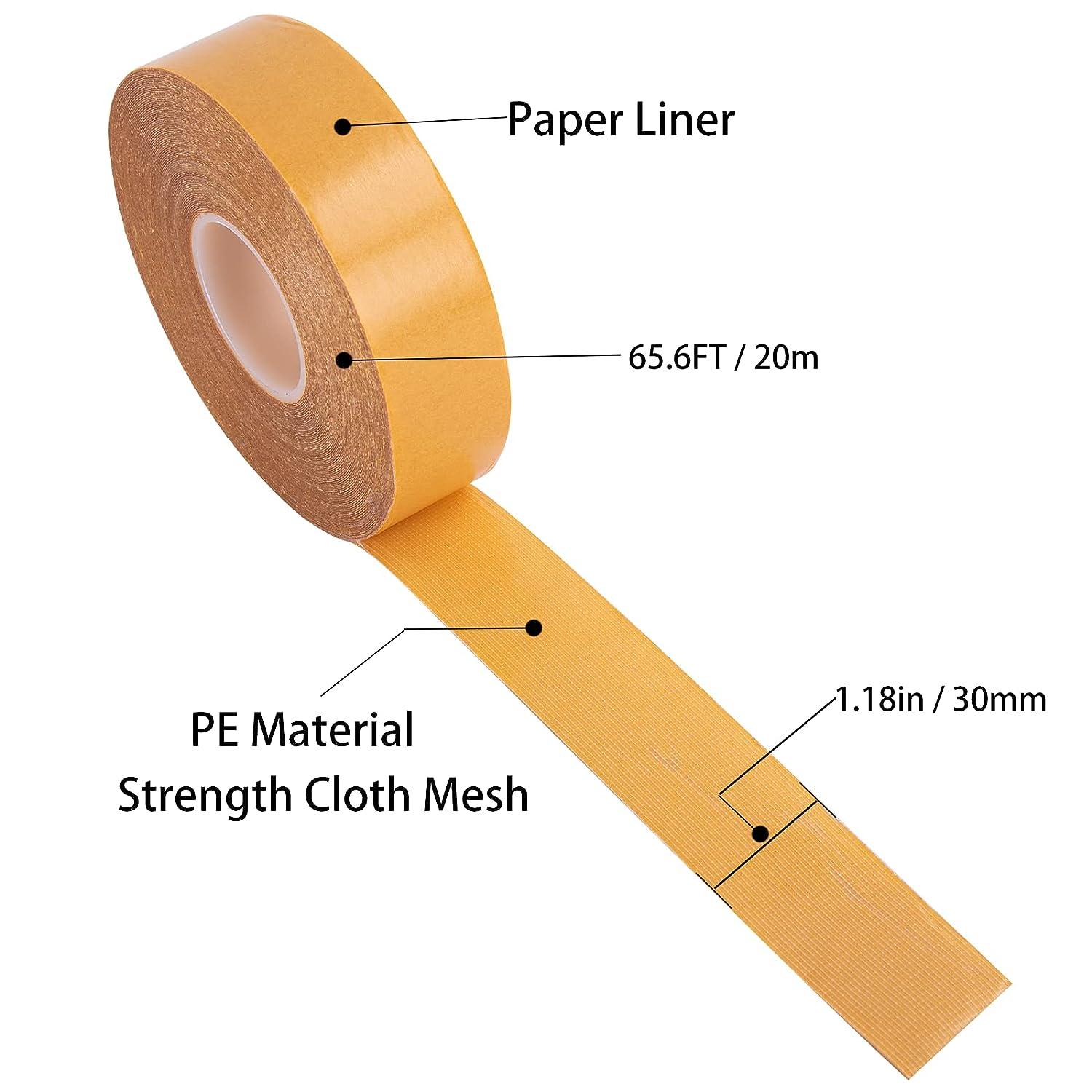 20M Double Sided Fabric Tape Heavy Duty Residue Free Stick Carpet