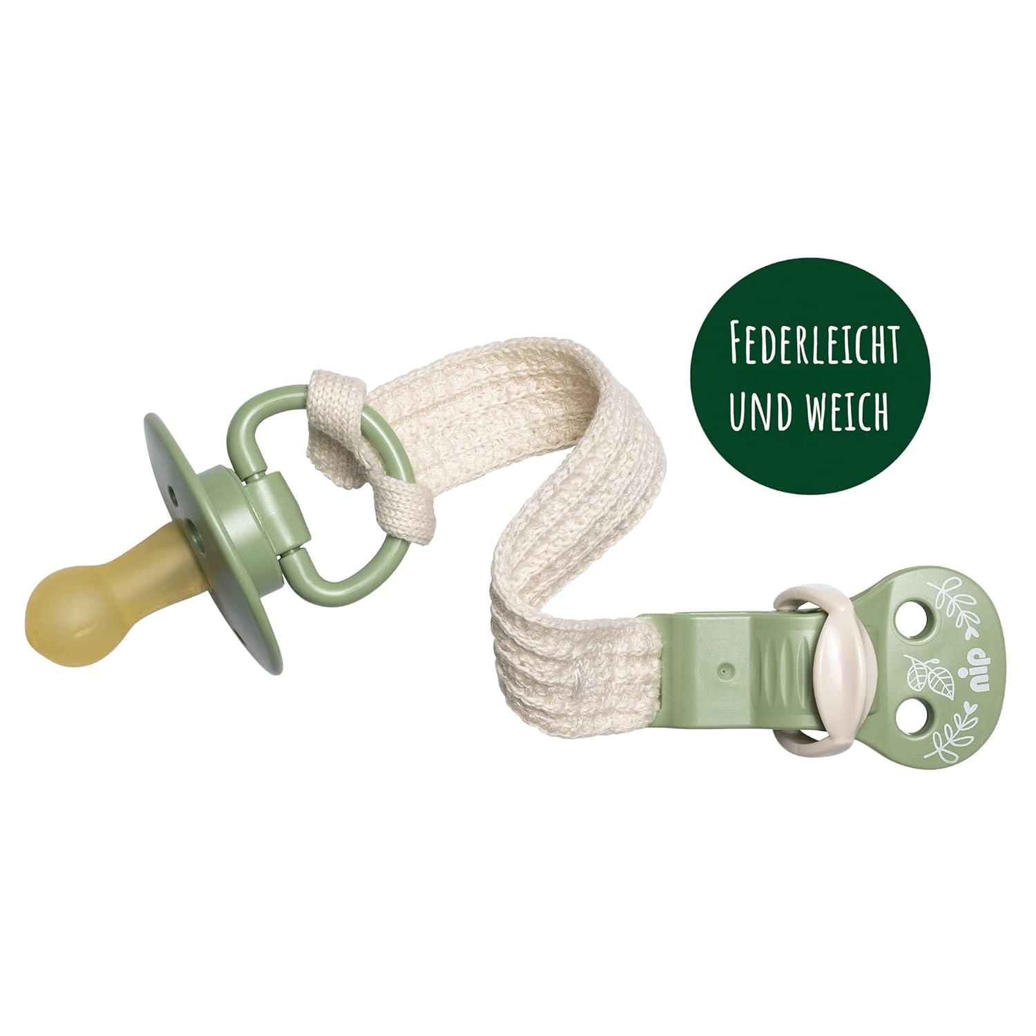 Nip Stay Green Pacifier Band 100% Organic Cotton Made in Germany