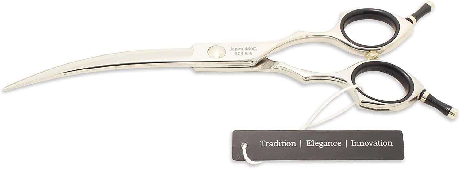 HASHIMOTO Curved Scissors For Dog Grooming,6.5 inches,Design For