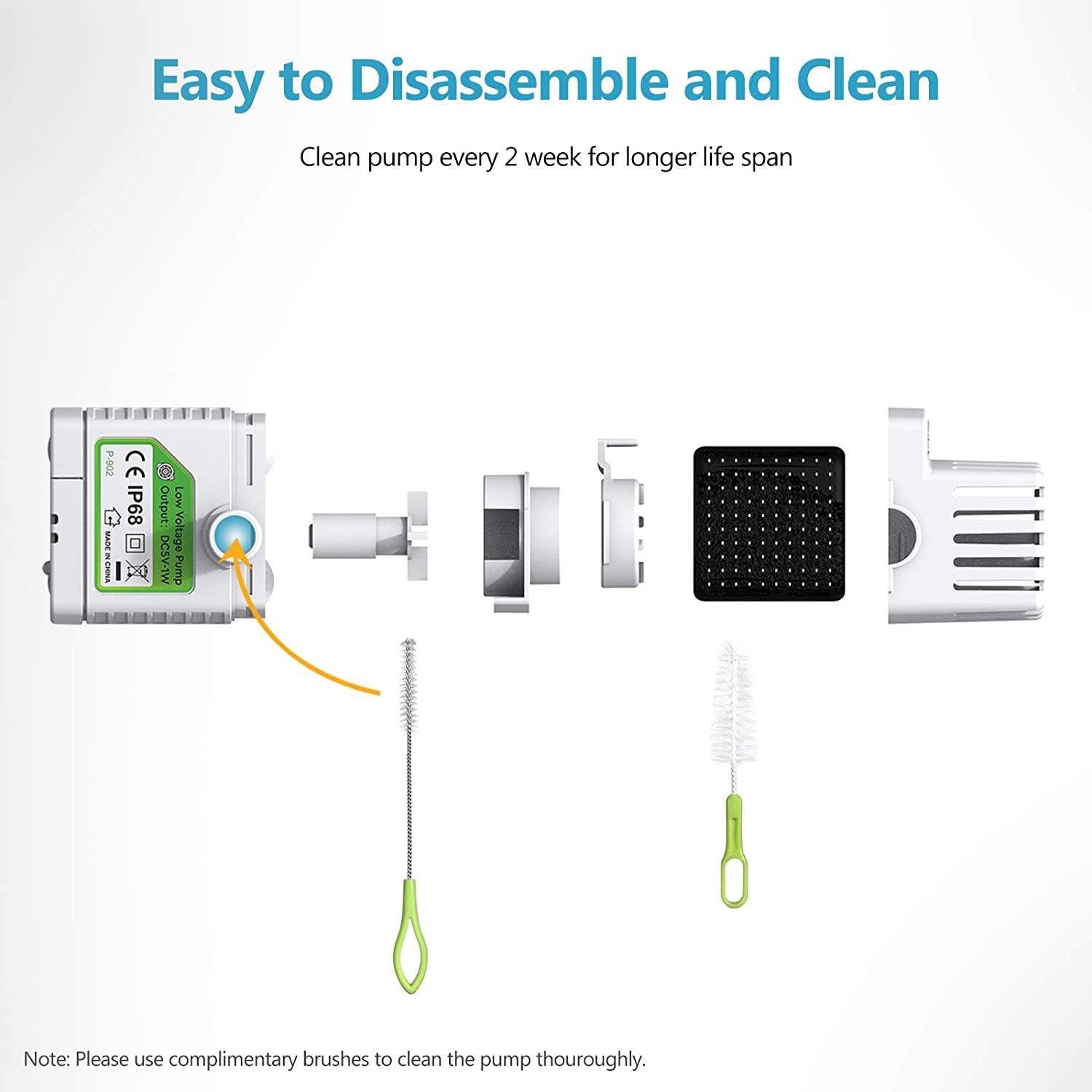 ORSDA Pet Water Fountain Replacement Pump Works with ORSDA Stainless