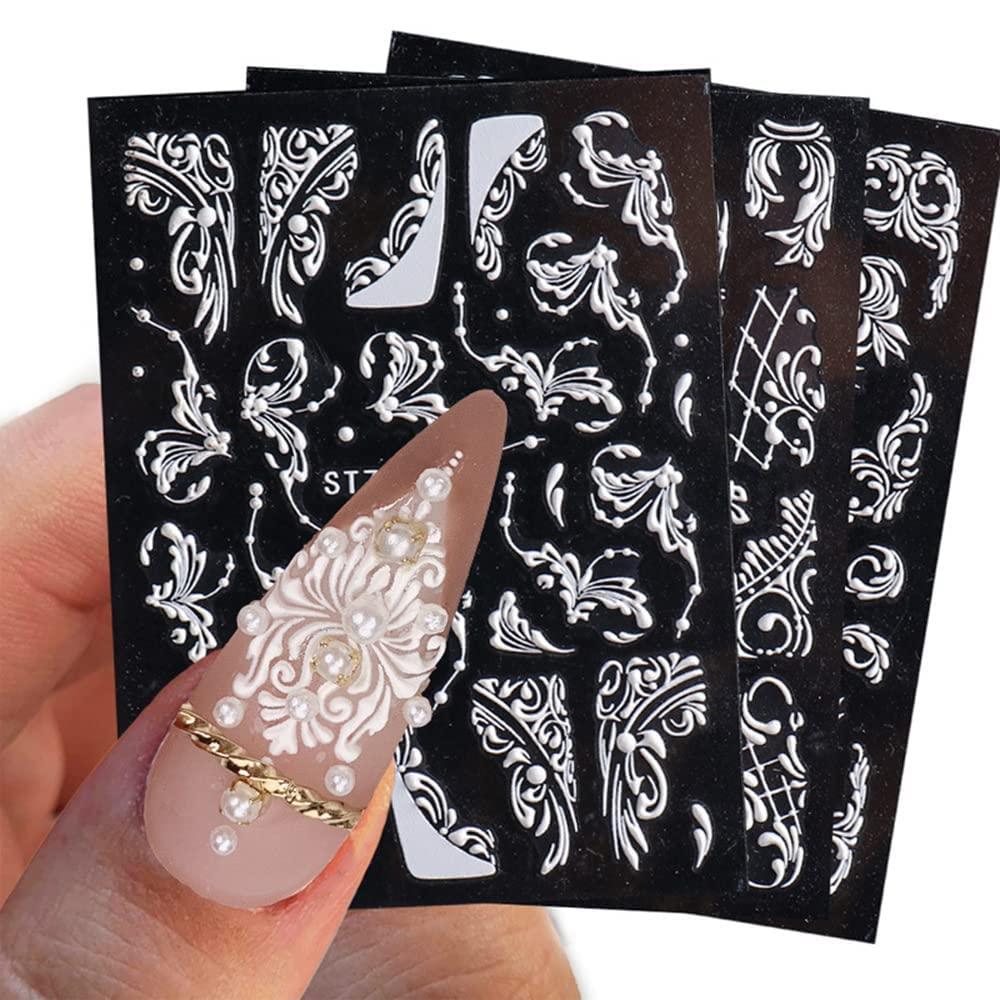  8 Sheets French Line Nails Art Stamping Plate