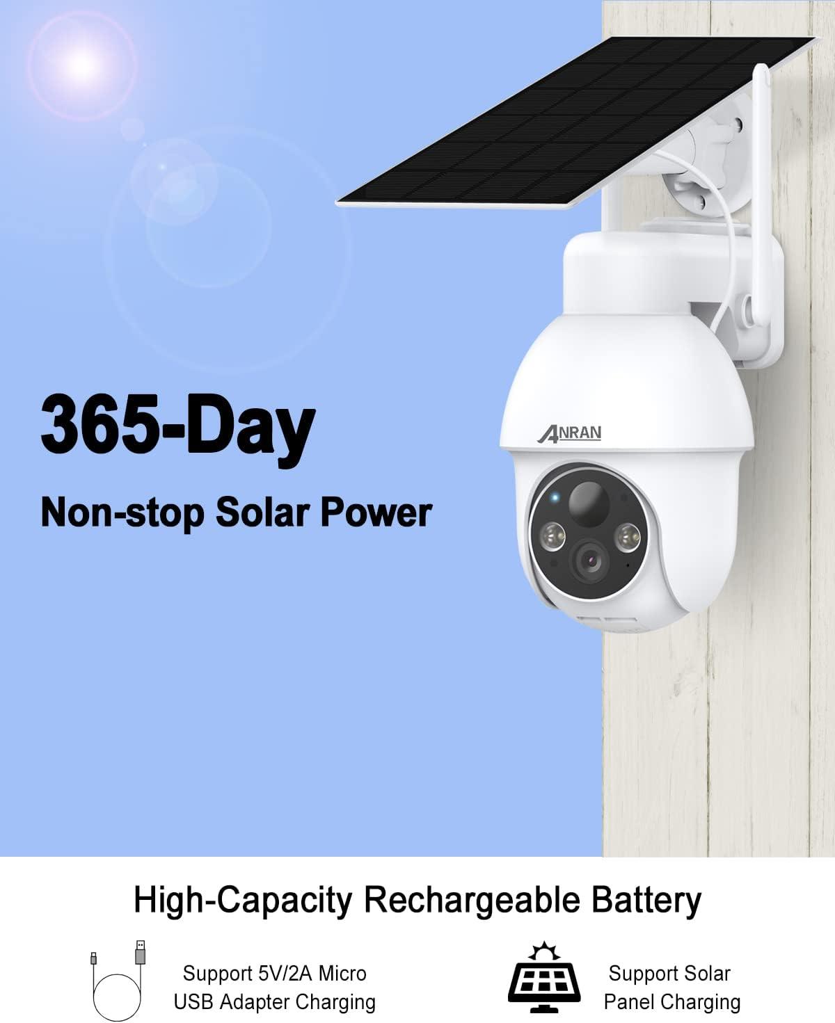 REOLINK Security Camera Wireless Outdoor, Pan Tilt Solar Powered, 5MP 2K+  Color Night Vision, 2.4/5GHz WiFi, 2-Way Talk, Works with Alexa/Google