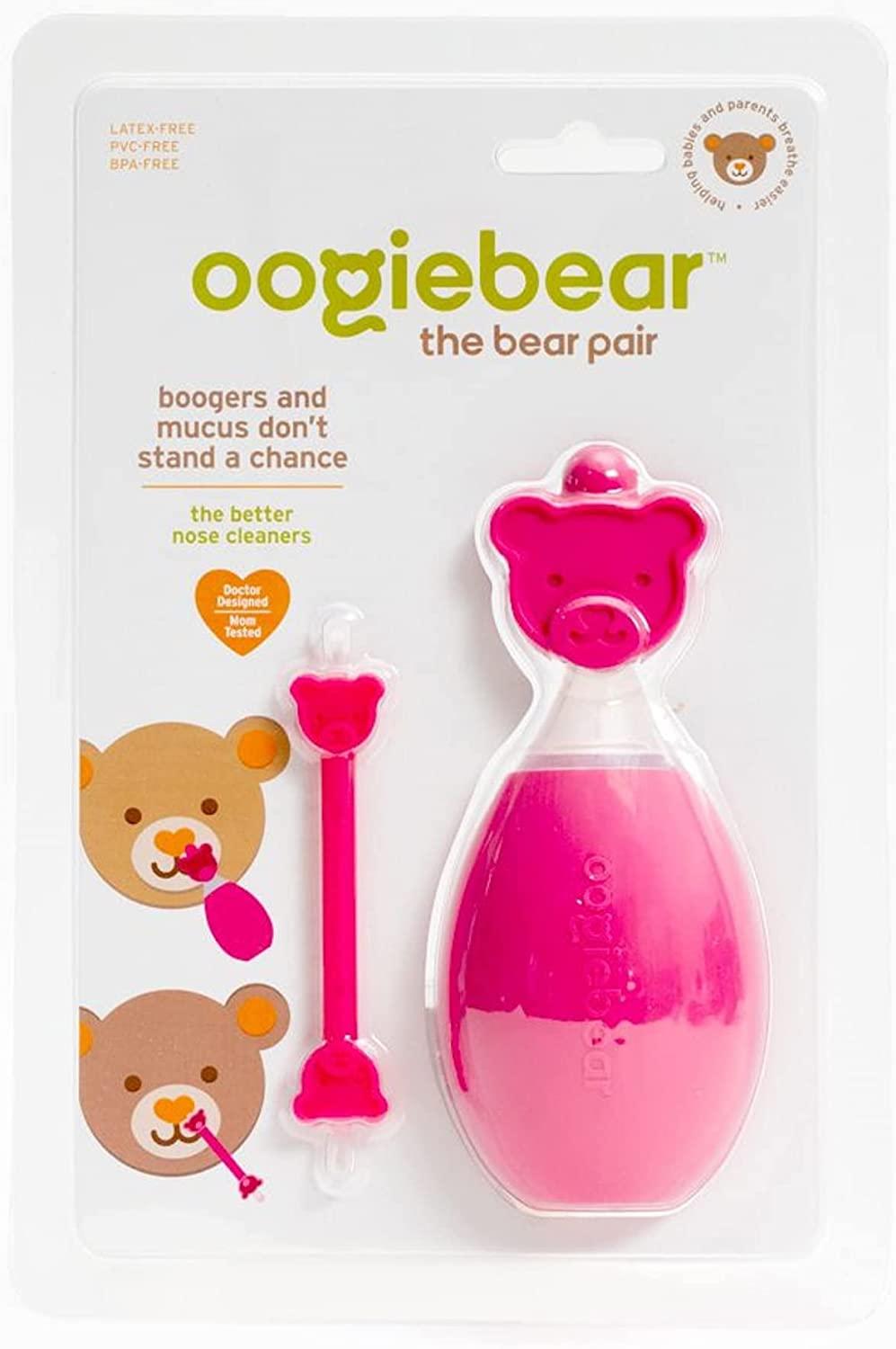 oogiebear Bear Pair — The Safe Baby Booger Cleaner and Nose Sucker