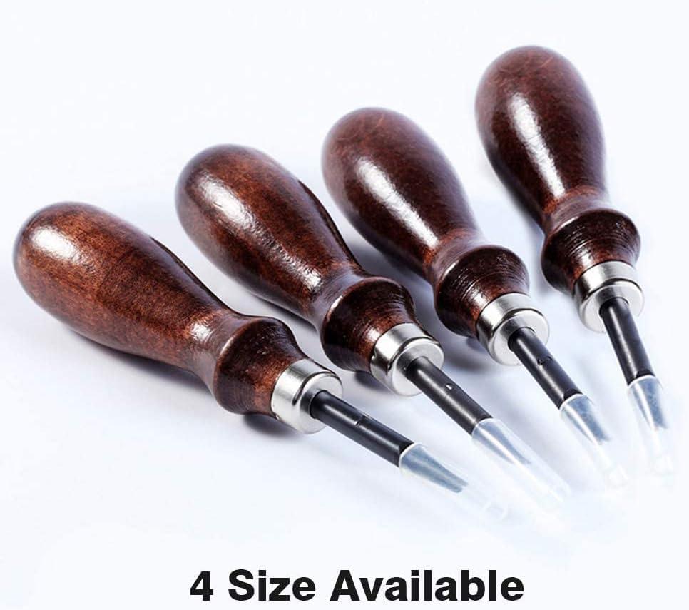 WUTA Leather Edge Bevelers, 4pc High Carbon Steel Edge Skiving Set, Leather  Wood Handle Leather Tools, Leather Craft Keen Edge Cutting for Beveling  (0.8mm+1mm+1.2mm+1.4mm)