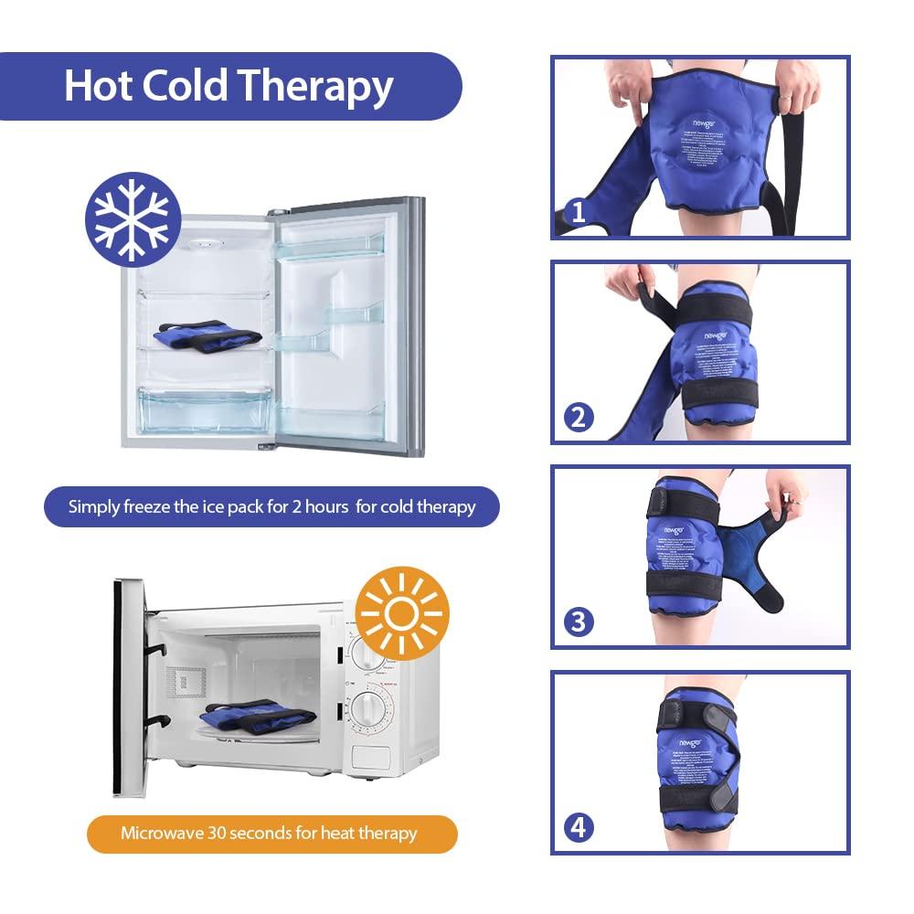 NEWGO Reusable Gel Knee Ice Pack for Surgery Recovery Cold