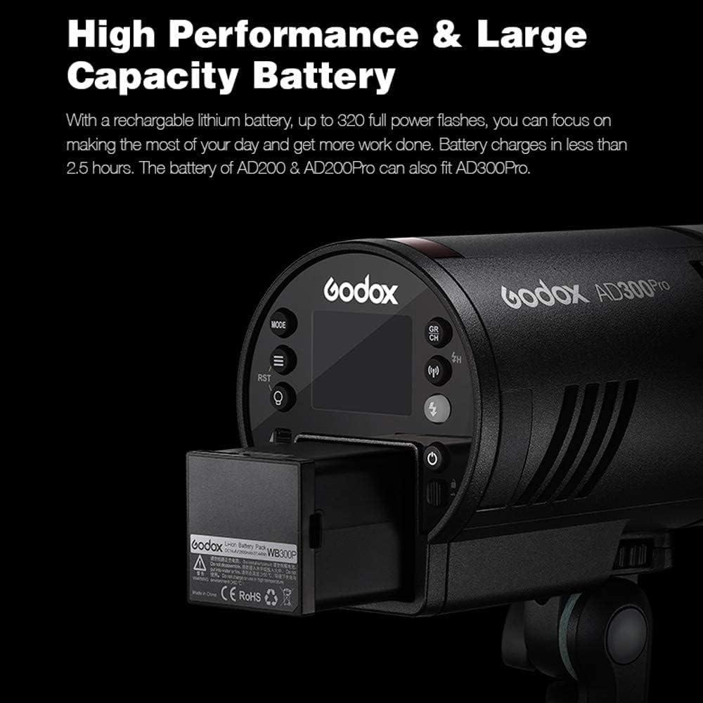 Godox AD300Pro, 300W 2.4G Wireless, TTL Outdoor Flash, HSS 1 /  8000s,0.01-1.5S Recycle Time, 320 Full Power Flashes Compatible,Flash  Strobe Monolight with 2600mAh Lithium Battery